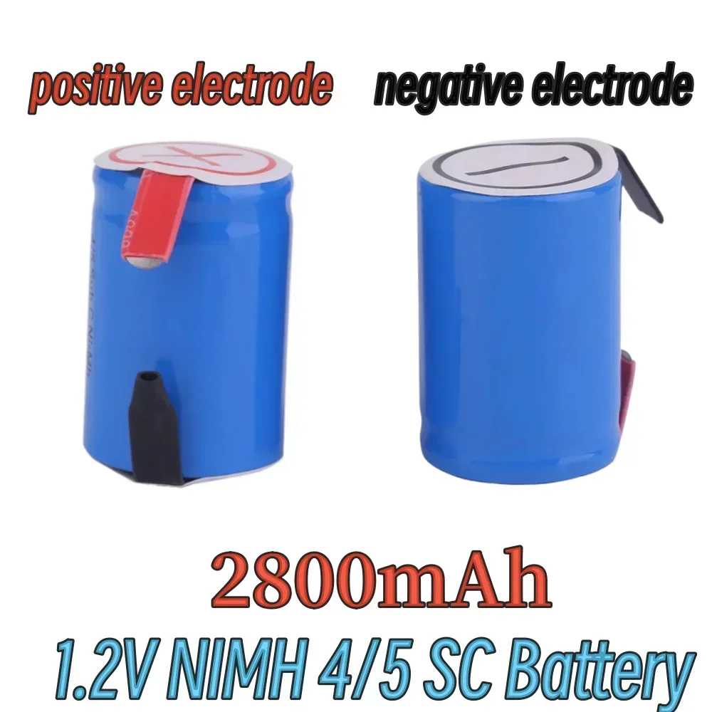 1.2V New 4/5SC Sub-C NIMH Battery 1.2V 2800mAh Rechargeable NiMH Battery with Soldered Lugs