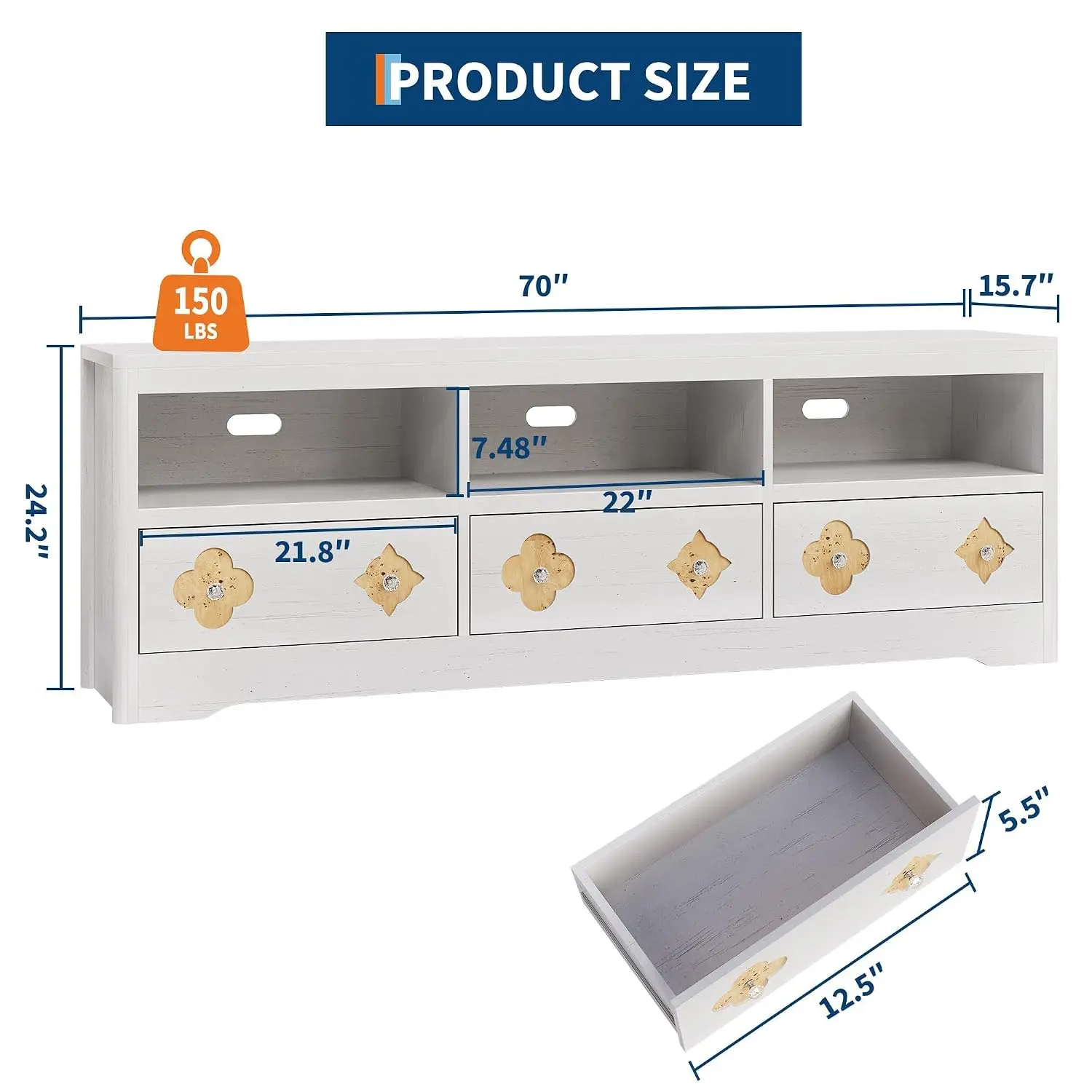 70in TV Stand 85
