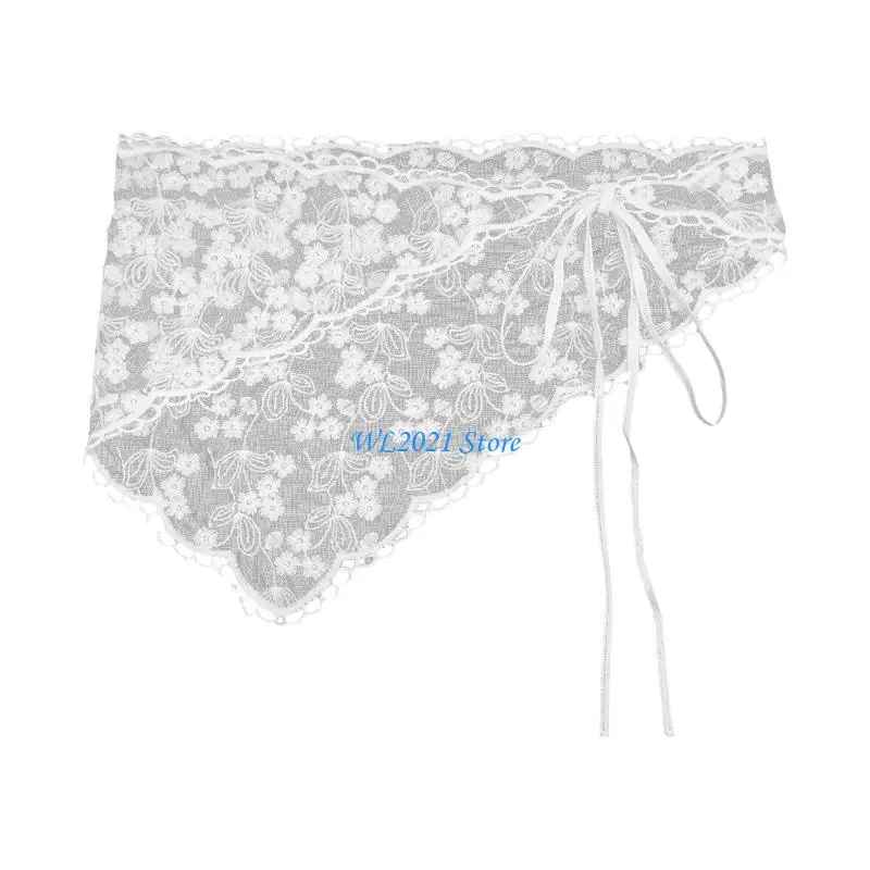 

G5GC Turban Bandana Balletcore Photo Props Laciness Holiday Turban Headscarf