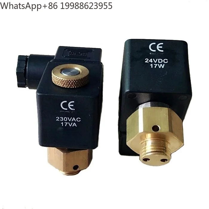 Solenoid Pulse Valve Coil Pilot Head Spool Assembly 230VAC 17VA 24VDC 17W Solenoid Valve Inner Diameter 10mm Height 30mm