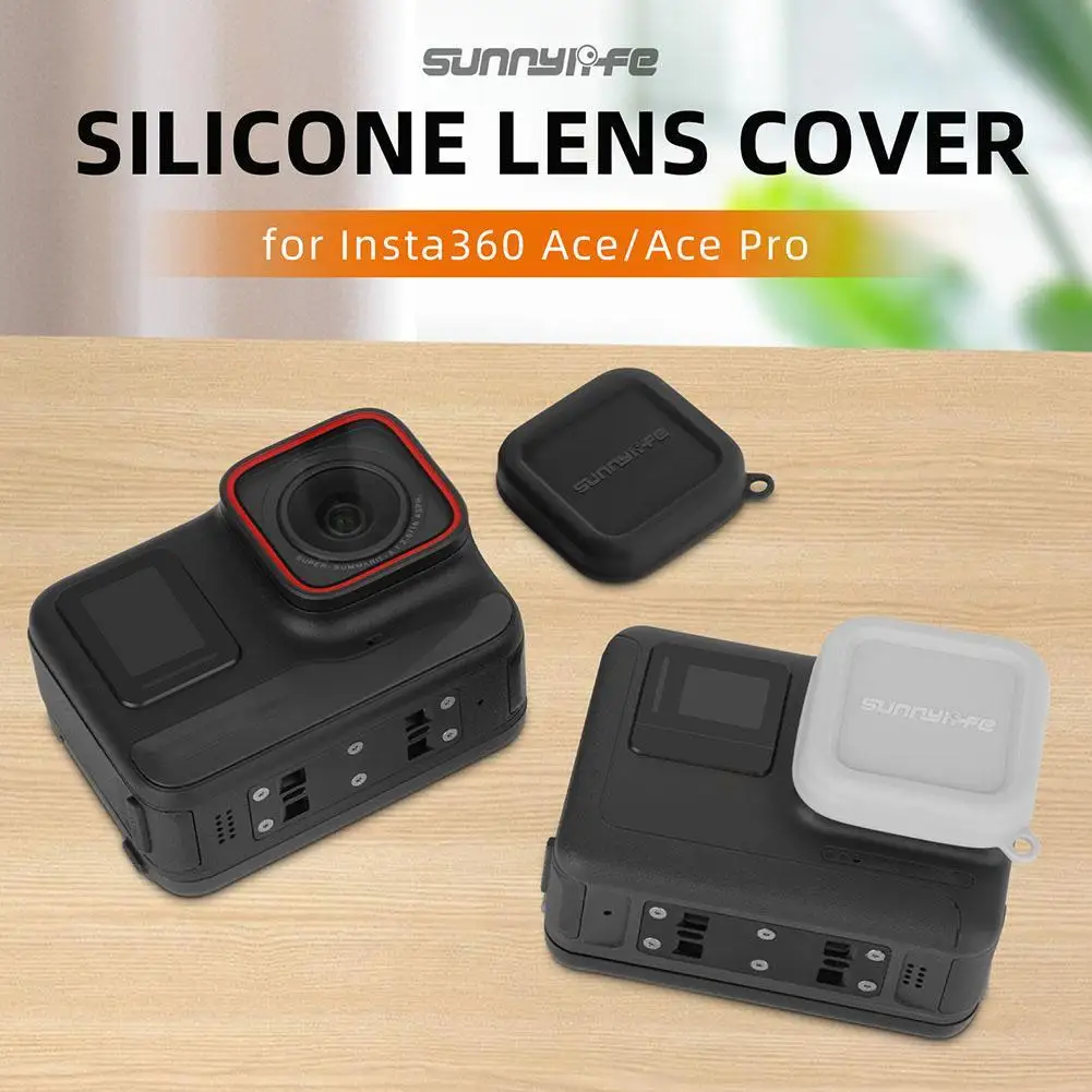 

1pc For Insta360 Ace/Ace Pro Silicone Camera Lens Cap Anti-scratch Dust-proof Lens Protective Cover Camera Protector Accessories