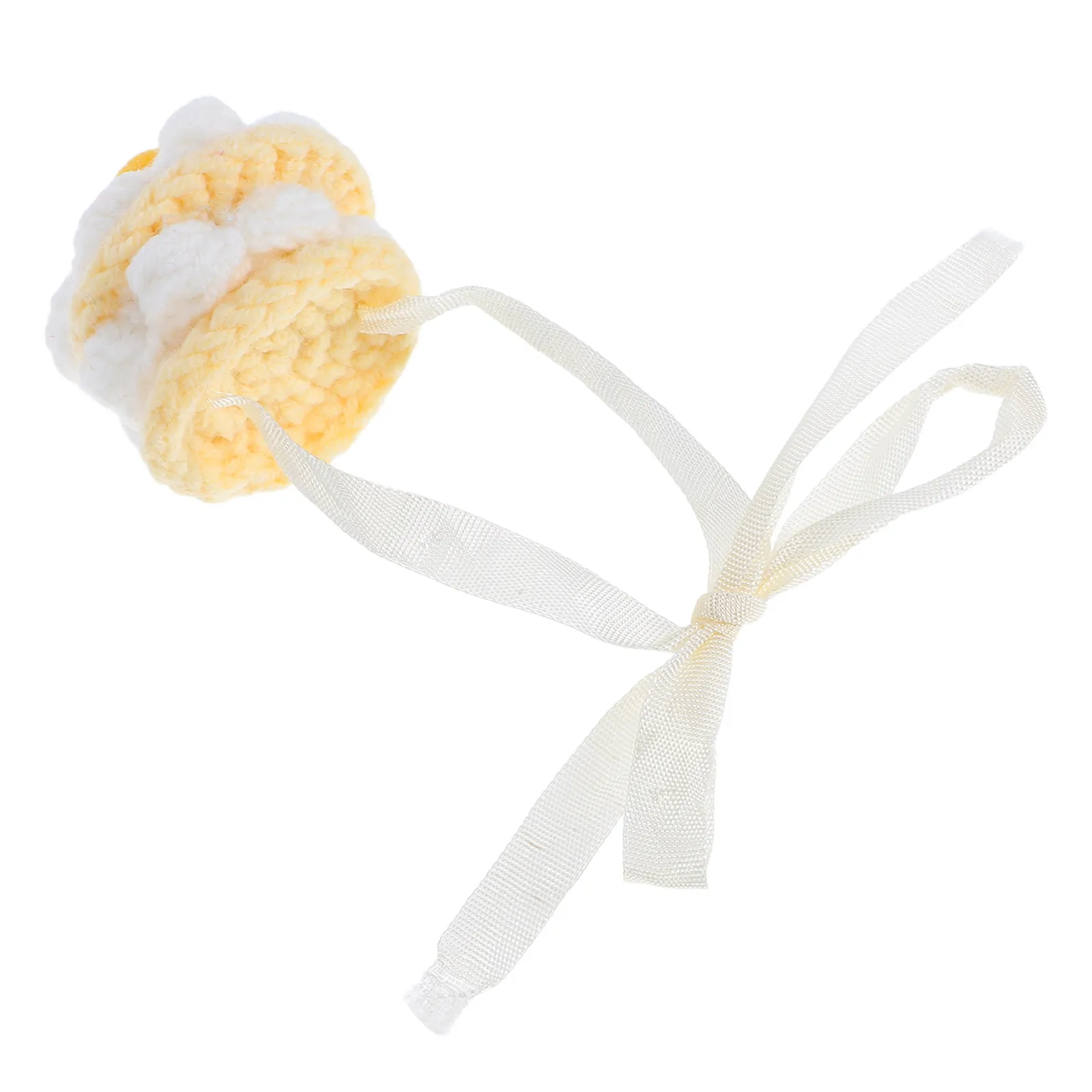 

Crochet Hat for 10-17Cm Animals - Knitted Cake Design Mini Cap - Handmade Strawberry Bucket Hat for Birthday Party