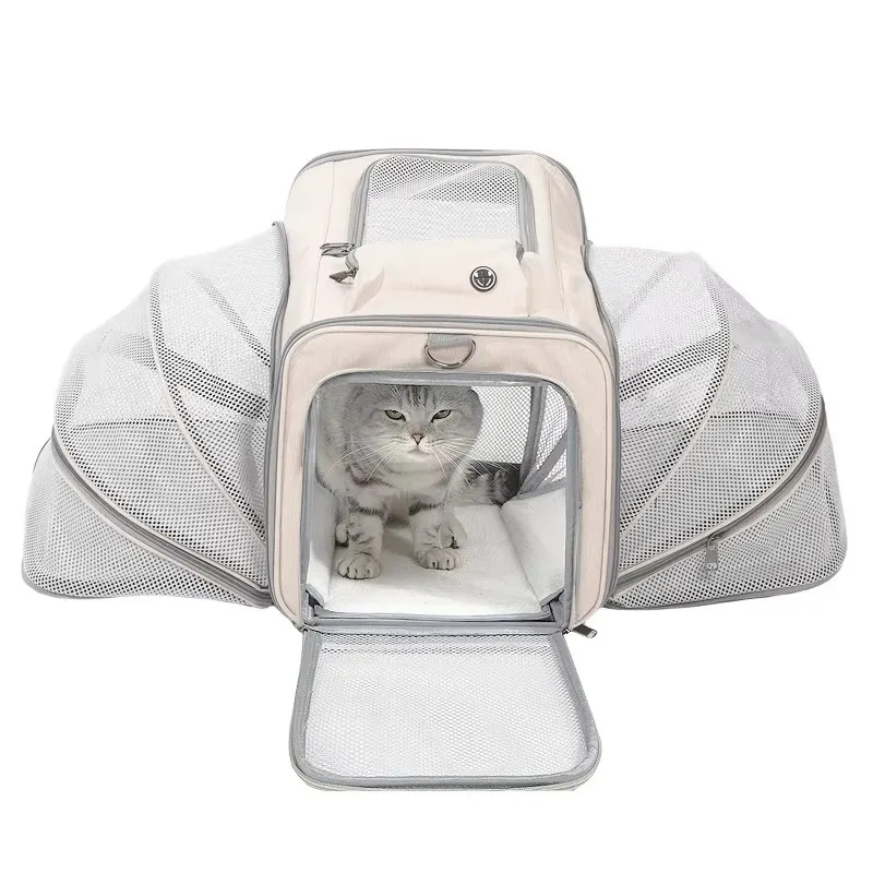 Outdoorsvehicle-mountedPortable Breathable Expanding  Pet Bag for Cats & Small DogsPet Carrier Bag