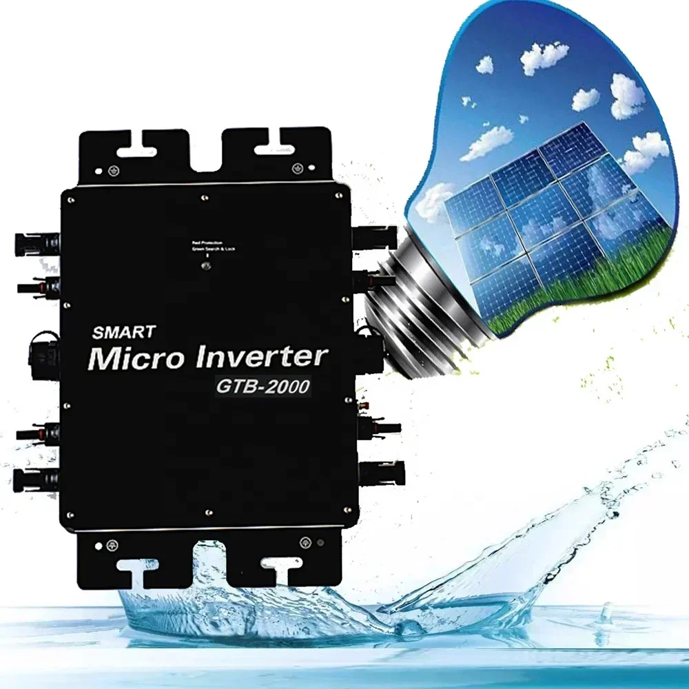 GTB-2000 شبكة العاكس 2000 واط 110 فولت 220 فولت تيار مستمر إلى التيار المتناوب الذكية مايكرو MPPT محول للطاقة الشمسية 22-50 فولت الاتصالات اللاسلكية ث/مراقبة التطبيق