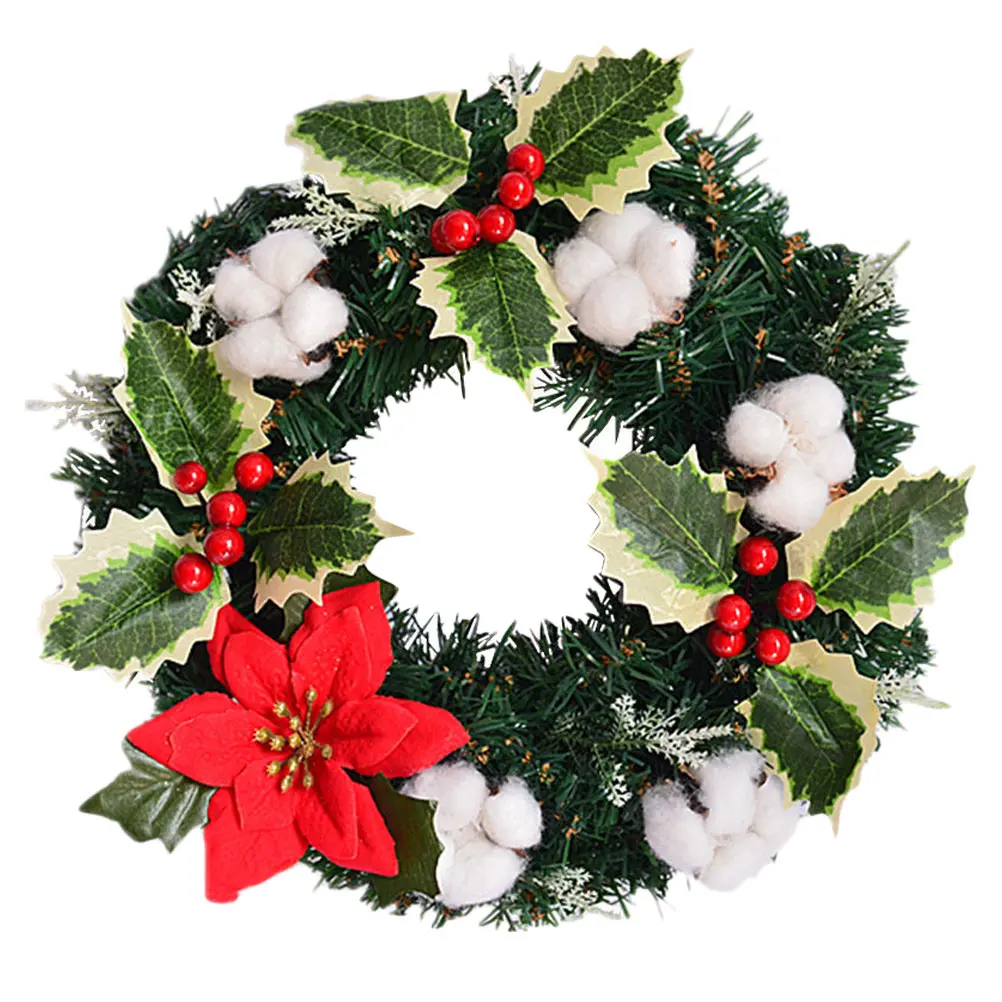 

1pc Garland Decorative Garland Party Prop Fall Christmas Wreath Wreaths Festival Decoration Outdoor Christmas Holiday