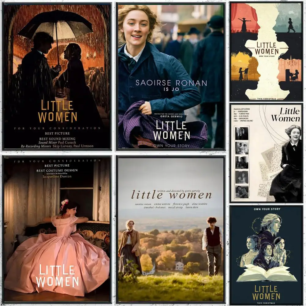 Poster Hot movie L-Little Women Perfect Sticker Self Adhesive for Office Home Theater Wall Art Decor Fancy Gift