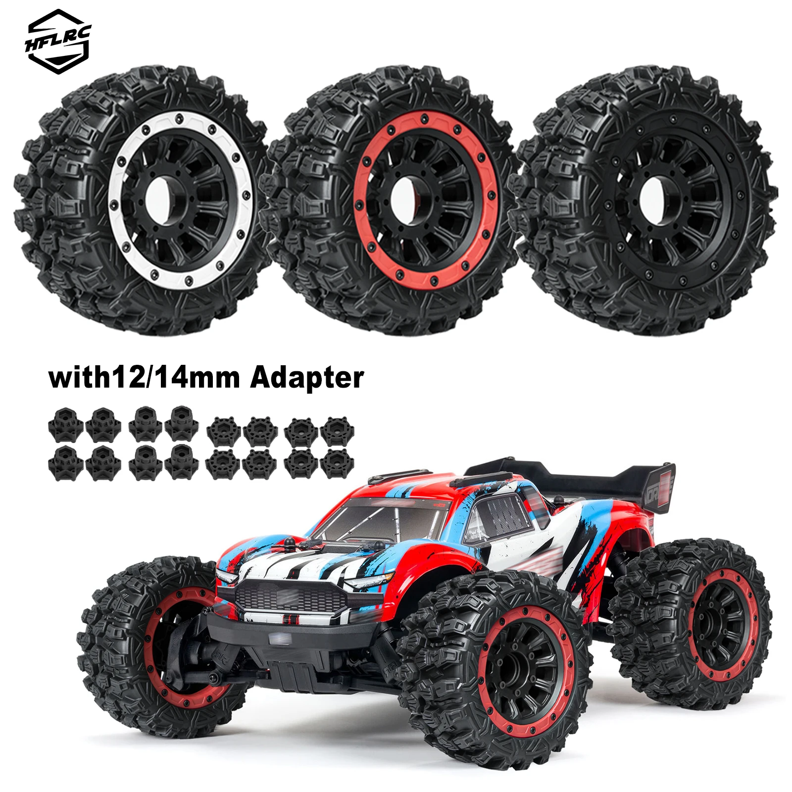 Rc Truck Monster - HFLRC 4PCS 1/10 RC Monster Truck