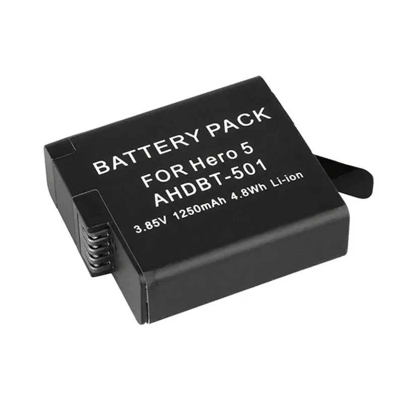 2/3/4PCS 1250mAh Battery Motion Camera Batteries Ahdbt-501 Full Decode for Gopro Hero 5 6 7 Rechargeable Battery