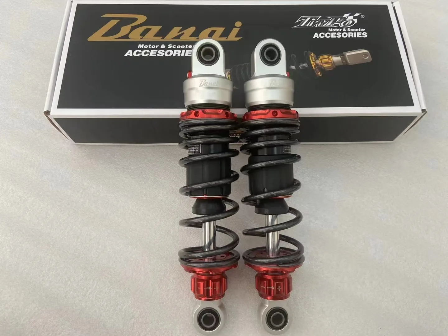 Banai 260mm/290mm Upper and Lower Round Head Damping Adjustable Rear Shock Absorption for Miu U+B Honda UBE Electric Motorcycle