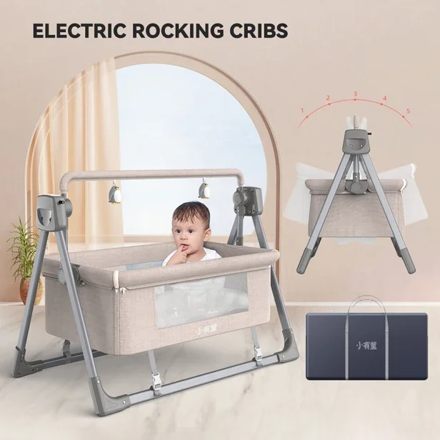 Electric Baby Crib Free and Fast Shipping Multifunctional Cradle Portable rocking bed New Born Sleeping Basket