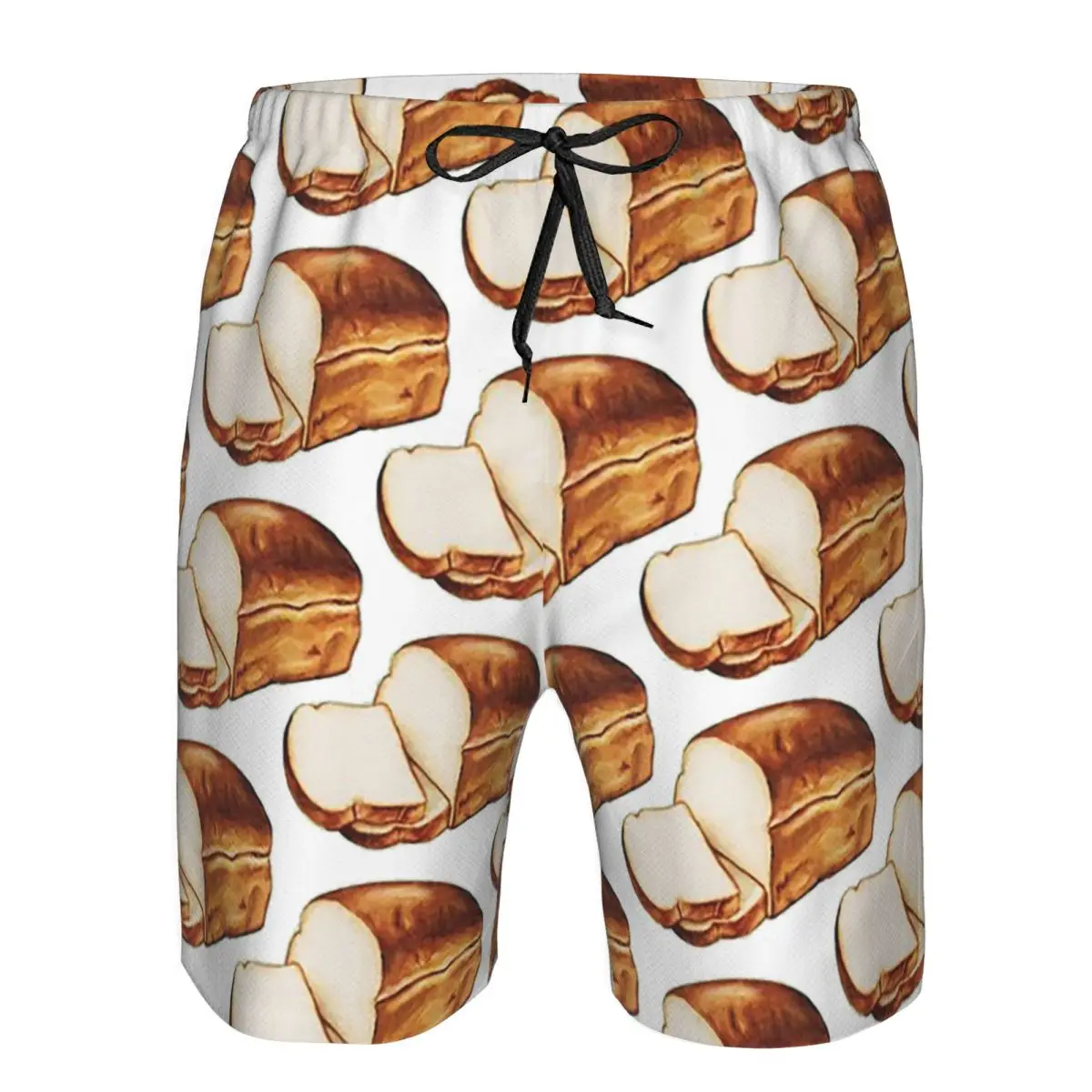 

Bread Pattern Trunks Beach Board Shorts Casual Quick Dry Swim Summer Men Pants