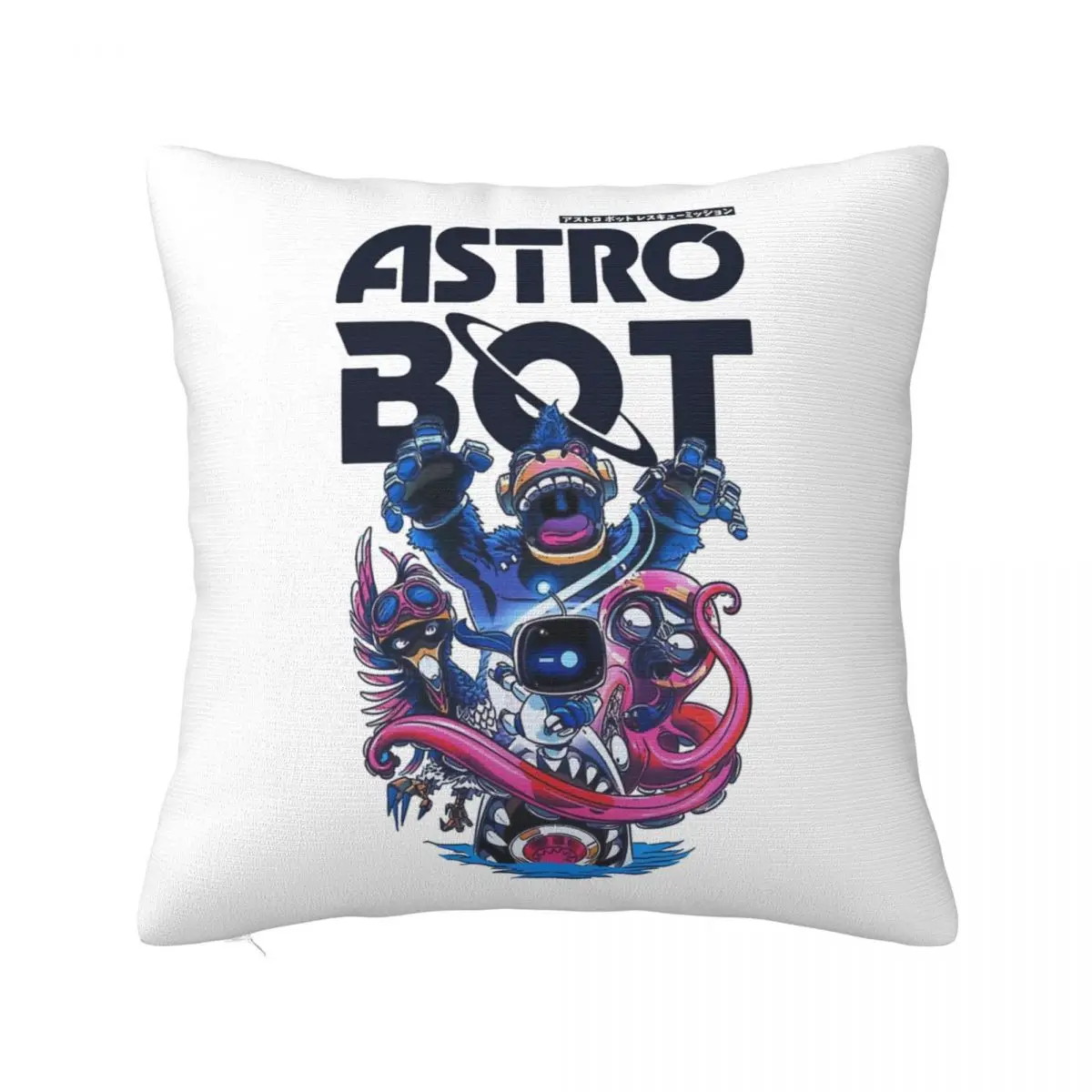 Astro Bot Robot Pillowcase Double-sided Printing Polyester Cushion Cover Decorative Astrobot Throw Pillow Case Cover Home 18''