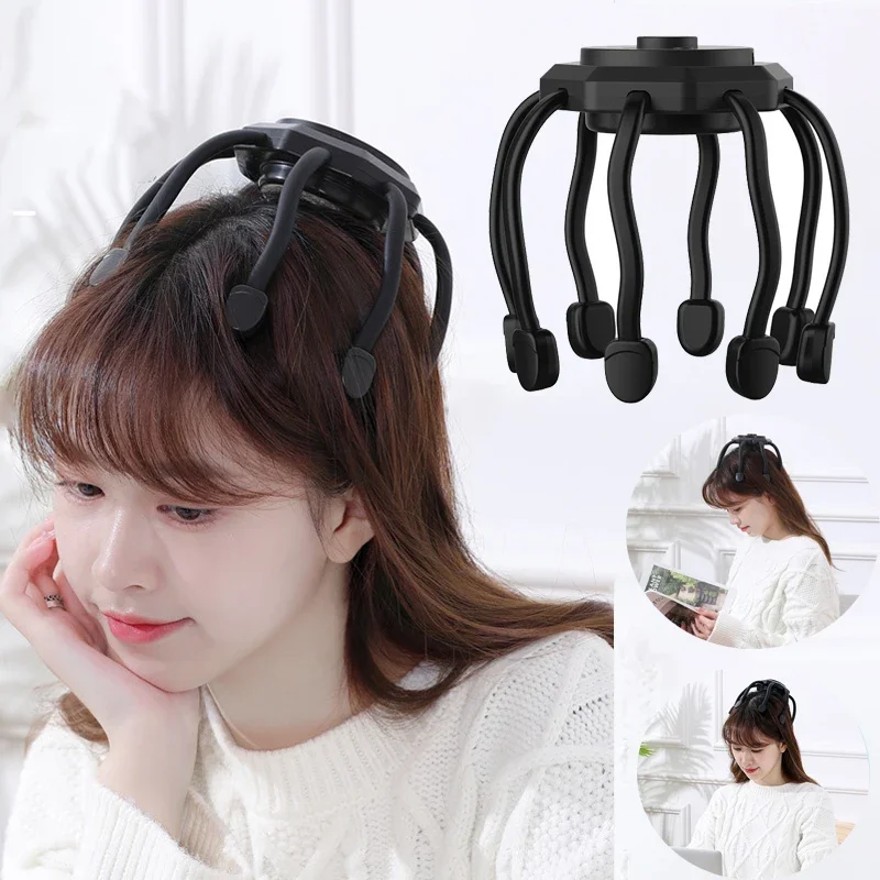 

Head Massager Electric Vibration Scalp Hair Growth Head Relax Stress Relief Scratcher Scalp Stimulation Massage Claw Health Care