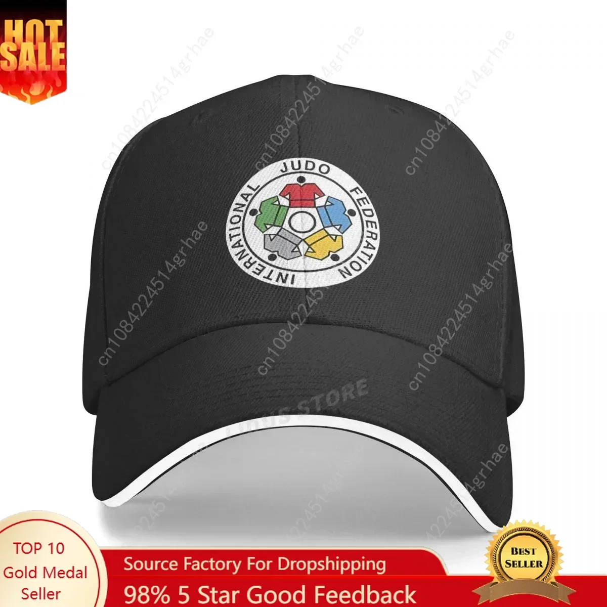 

IJF International Judo Federation Baseball Caps Cool Adjustable IJF Men Women Outdoor Hats Boy Cap