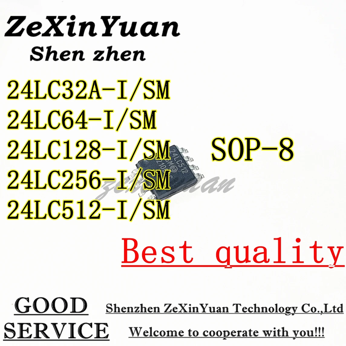 Piezas 24LC32A-I/SM 24LC32A 24LC64-I/SM 24LC64 24LC128-I/SM 24LC128 24LC256-I/SM 24LC256 24LC512-I/SM 24LC512 I/SM SOP-8, 10 unidades