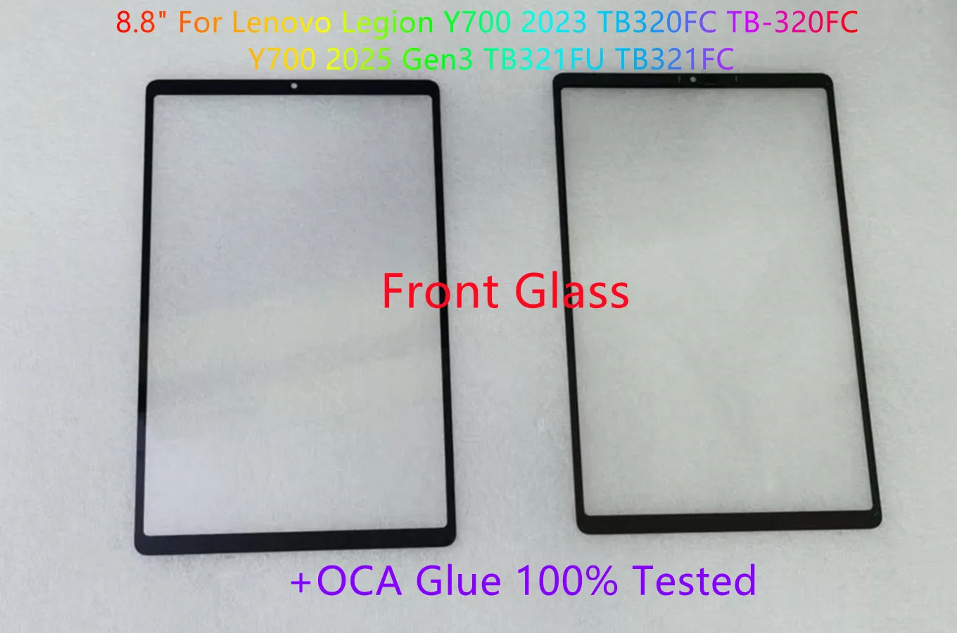 8.8 بوصة لينوفو ليجيون Y700 2023  TB320FC TB-320FC Y700 2025 Gen3 TB321FU TB321FC شاشة تعمل باللمس الزجاج الأمامي + OCA الغراء 100% تم اختبارها #4