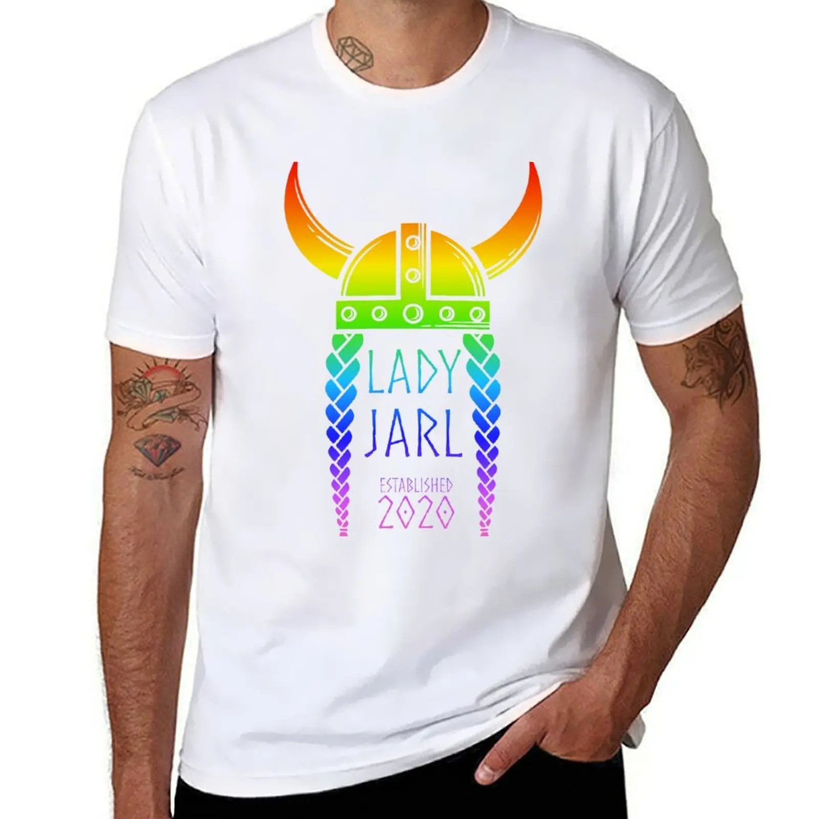 

Lady Jarl- Rainbow T-Shirt man t shirt luxury man t shirt cotton T-Shirt