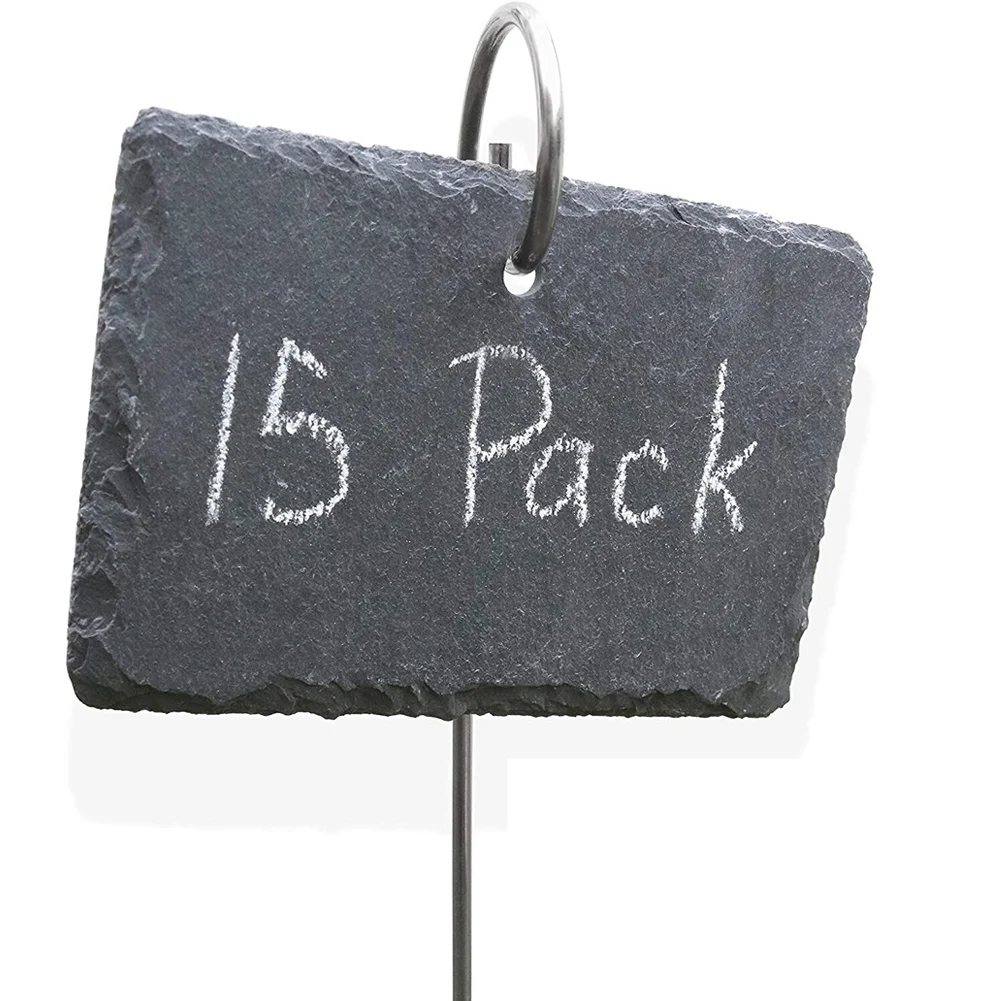 Slate Plant Labels Garden Plant Markers Herb Labels Greenhouse Accessories Garden Stakes 15PCS