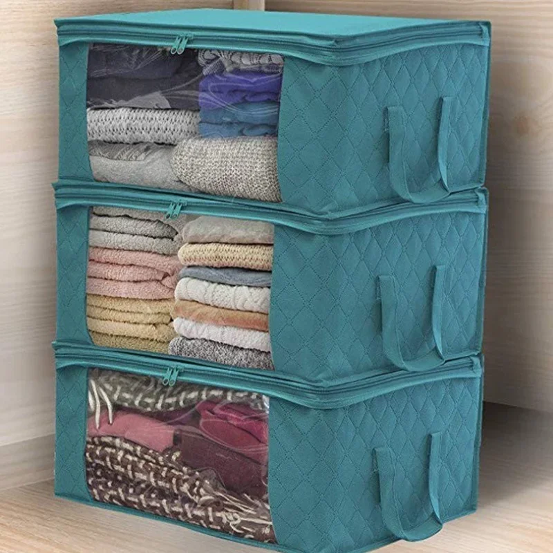 Non-woven Dust Bag Folding Storage Quilt Bag Wardrobe Clothes Organizer Storage Bag Cross-border