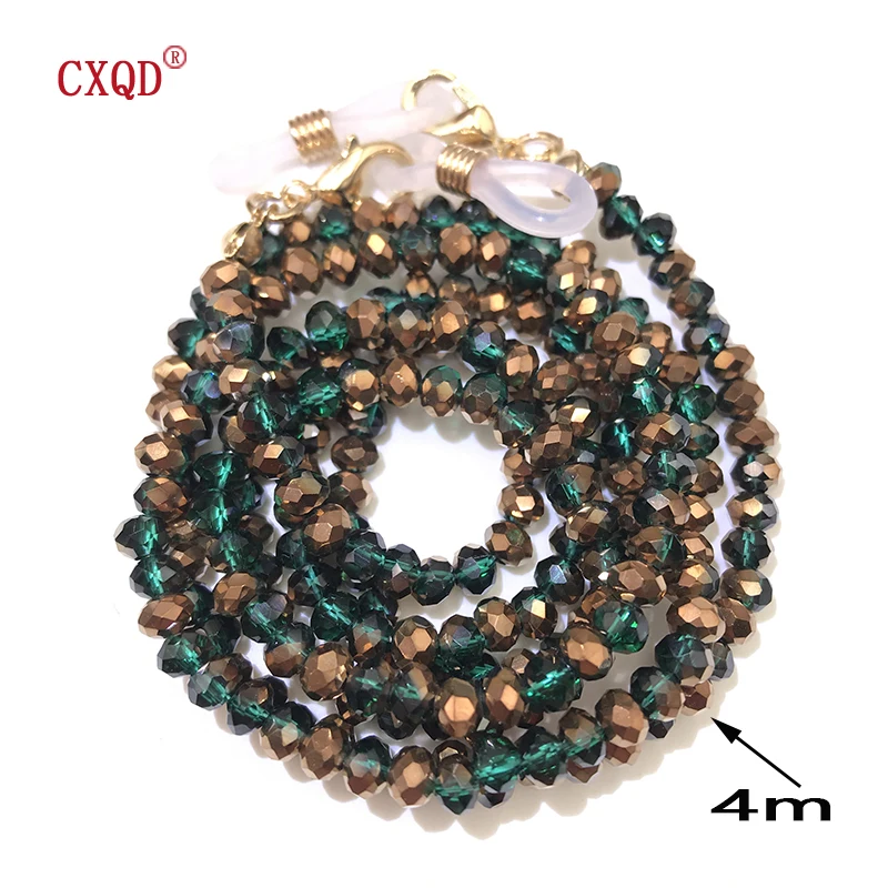 Fashion Reading Glasses Chain for Women Sunglasses Cords Casual 4mm Color Plating Beaded Eyeglass Strap Rope Masks Necklace Gift