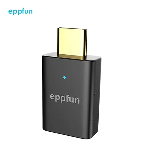 eppfun LE Audio LC3 Bluetooth5.4 Audio Transmitter aptX-LL/HD Type-c Wireless Stereo Music Adapter with Auracast for PC TV PS4/5