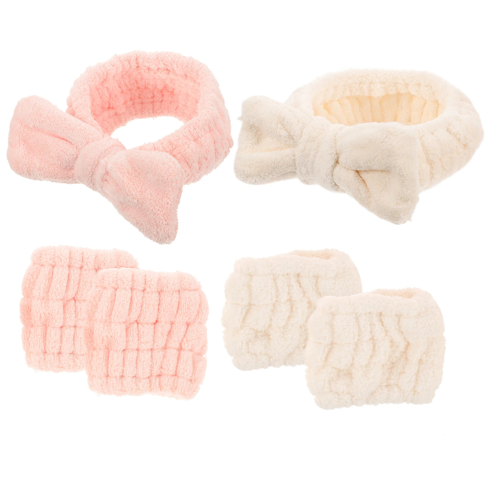 

6PcsWideEdgeSpaHeadbandsPinkWhiteSweatbandsFaceWashingYogaRunningHairBandsWomenSetSkincareMakeupHeadbandForWomen