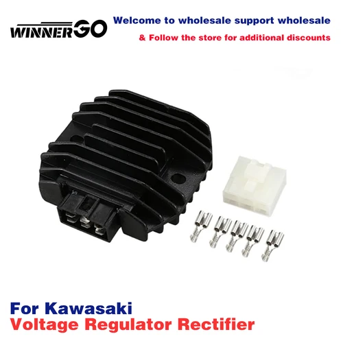 Imagen 1 del producto WINNERGO rectificador regulador de voltaje de motocicleta para Kawasaki KLR 650 KLR650 KLX S 250 KLX250S KLXS250 2008-2018 21066-0027