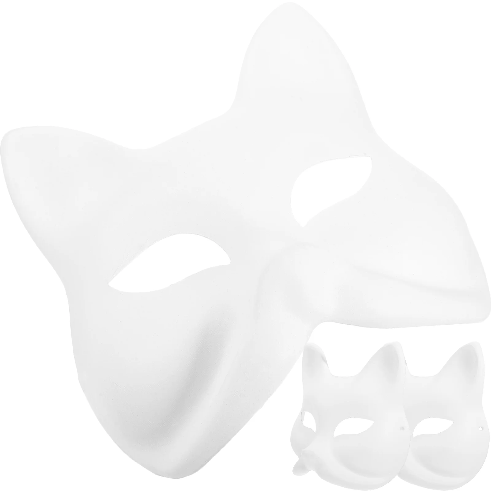 DIY leere handgemalte Fuchs maske Halloween Zellstoff masken zum Malen von lackierbarem Papier Frauen Maskerade Kostüm Tier