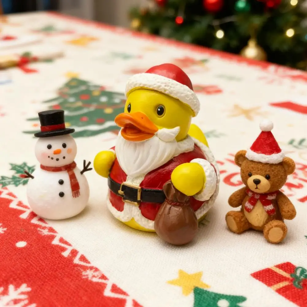Christmas Duck Ornaments Christmas Home Decor Ducks Festive Resin Christmas Ornaments Santa Claus Deer Snowman Duck for Tree
