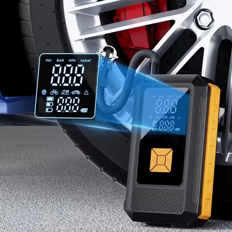 High Speed Tire Inflator Pump 150PSI 12000mAh Rechargeable Power Backup For Automotive Emergency And Outdoor Inflatables