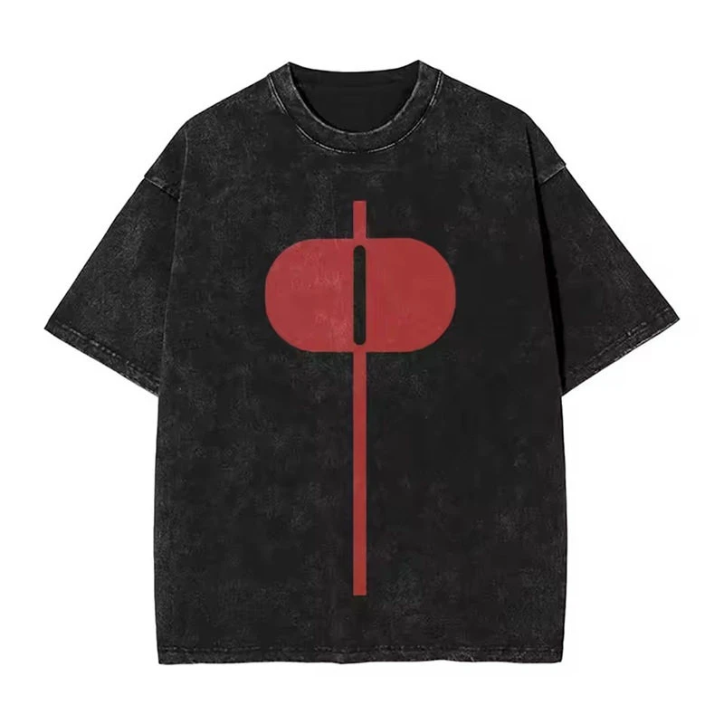 2026 Hot Invincible Animation Mark Washed Vintage T-Shirt Loose Fit Men's and Women's Trendy Printed Couple Short Sleeve Shirt