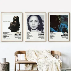 New Sades Love Deluxe Pop Soul Music Album Cover Tracklist Poster Prints Canvas Painting Wall Art Picture Living Room Home Decor