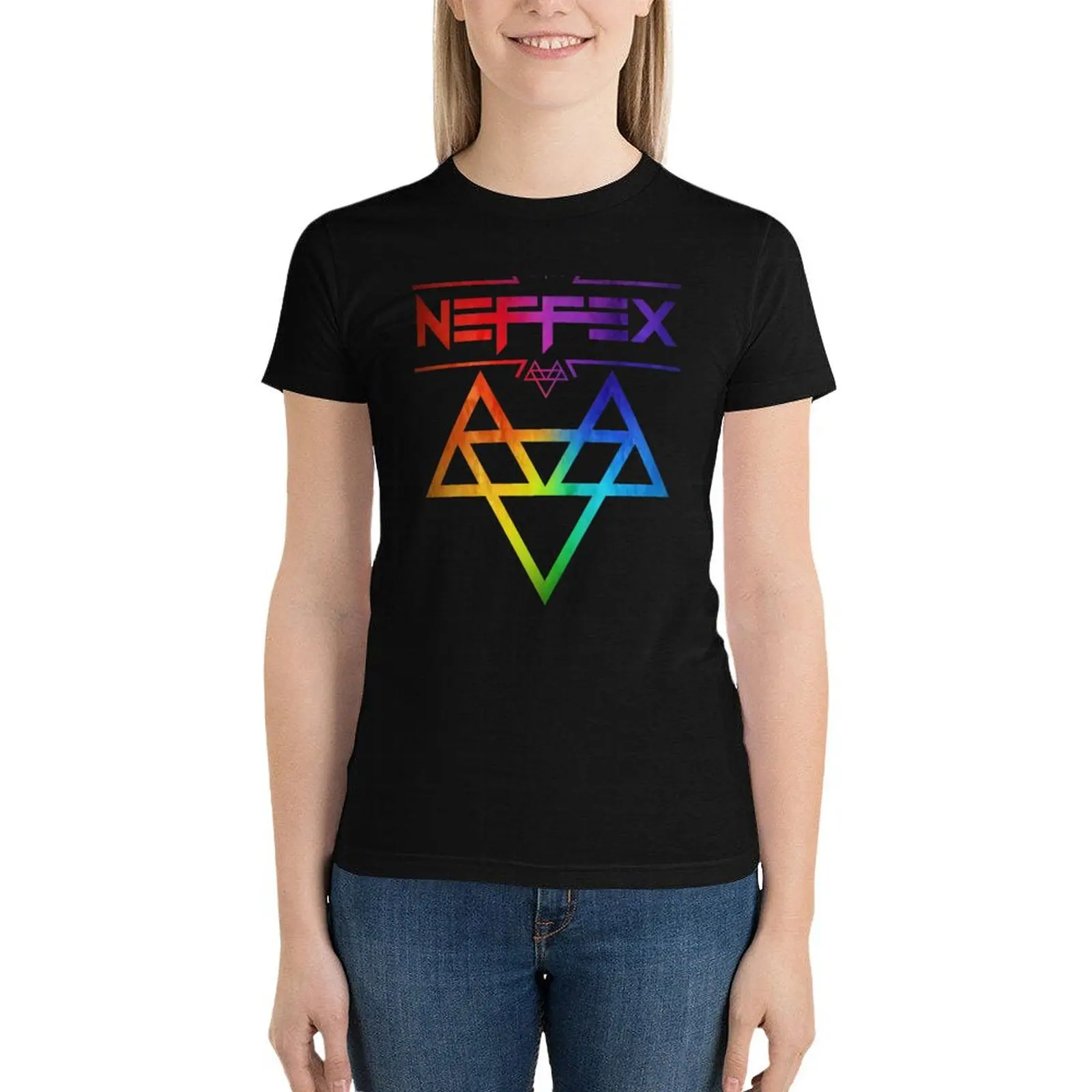 neffex-rainbow T-Shirt Blouse cute tops summer blouses woman 2024