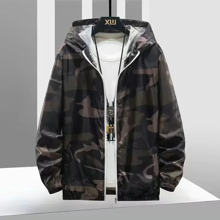 

Men Women Running Sportswear Beach Hooded Clothes Couple Jackets Camouflage Transparent Sunscreen Coat Camo High Quality Clothe