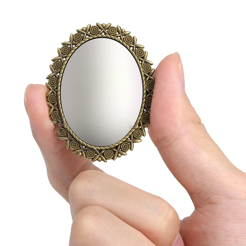 1/12 Puppenhaus Vintage Rosen-Spiegel Wandspiegel-Rahmen Puppenhausmöbel Zubehör Mikroszenen-Dekoration Foto-Requisiten-Spielzeug
