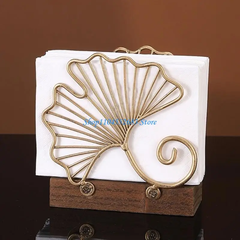 

Y6GD Simple Leaves Napkin Holder Metal Tissue Paper Rack For Kitchen Countertop Or Vanity Decoration Enduring