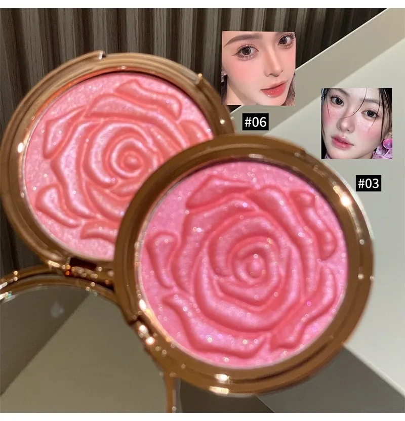 Rosen-design Highlighter Und Blush Palette Schimmernd Rosa Wangen_voghion.com