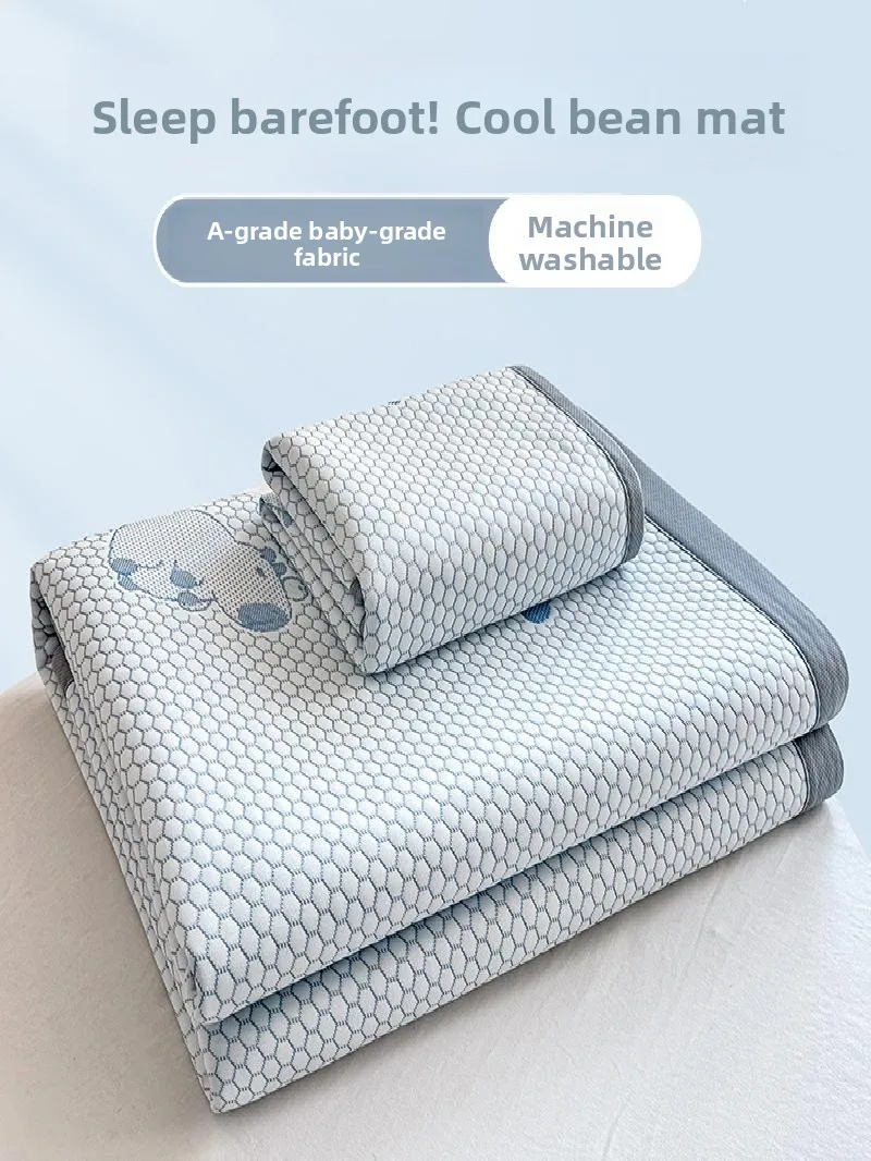 

Washable Folding Ice Silk Bed Mat Home Use Summer Cooling Mat Single Person Dormitory Air Conditioned Soft Mat Stackable