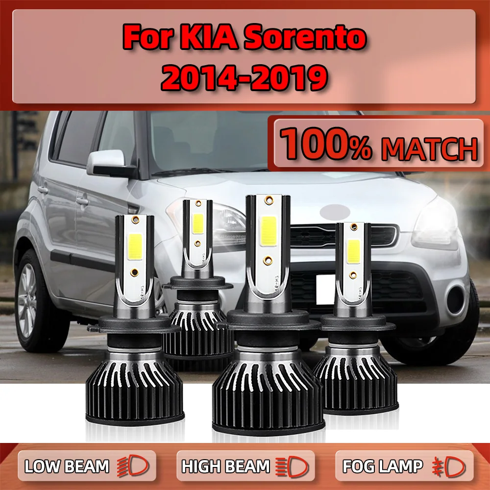 

Лампы для автомобильных фар Turbo H7, 6000 лм, 2014 K, 12 В, для KIA Sorento 2016, 2015, 2017, 2018, 2019