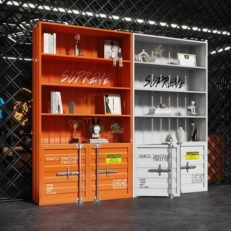 Industrial Iron Display Cabinet Storage Rack Wine Shelf Commercial Showcase Trendy Store Sample Stand Metal Organizer Unit