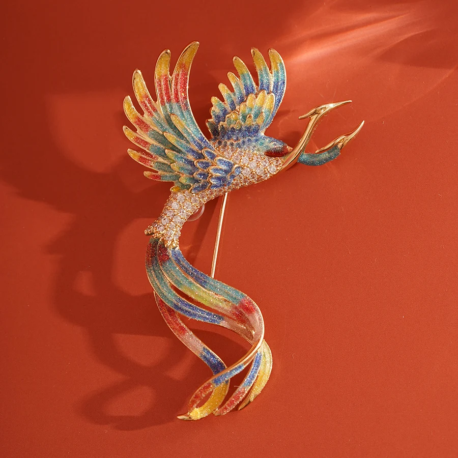 Symphony Phoenix Double Feiyan Exquisite Brooch