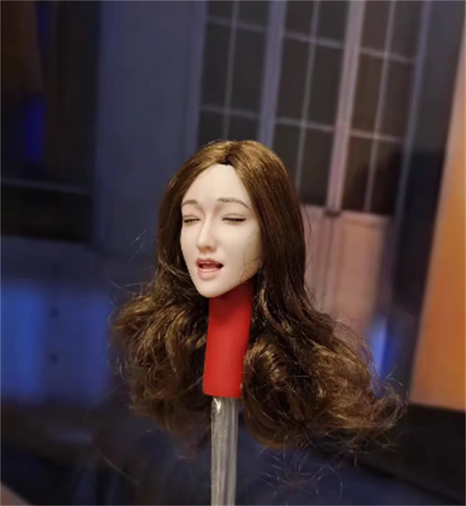 

1/6 Scale head Sculpt Pale Female Close Eye Model Cute Girl Toys Expression Fit 12'' Tbleague Phicen Action Figure Body