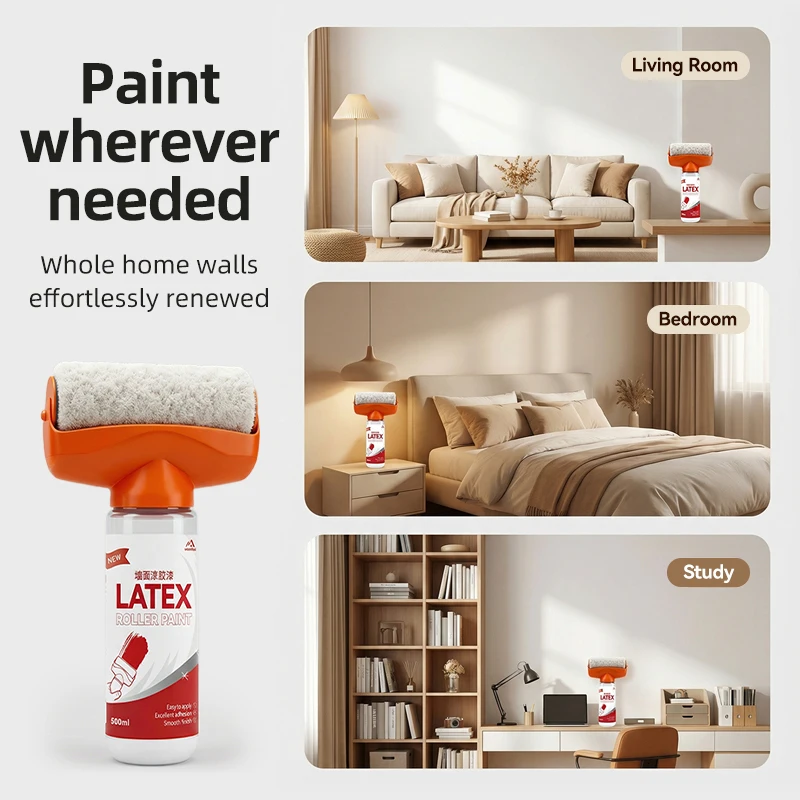 

500ML Paint Roller Brush Wall Repair Tool Refinish Kit Odorless Paint Brush for Tile Wall Repair Easy to Use Durable Finish