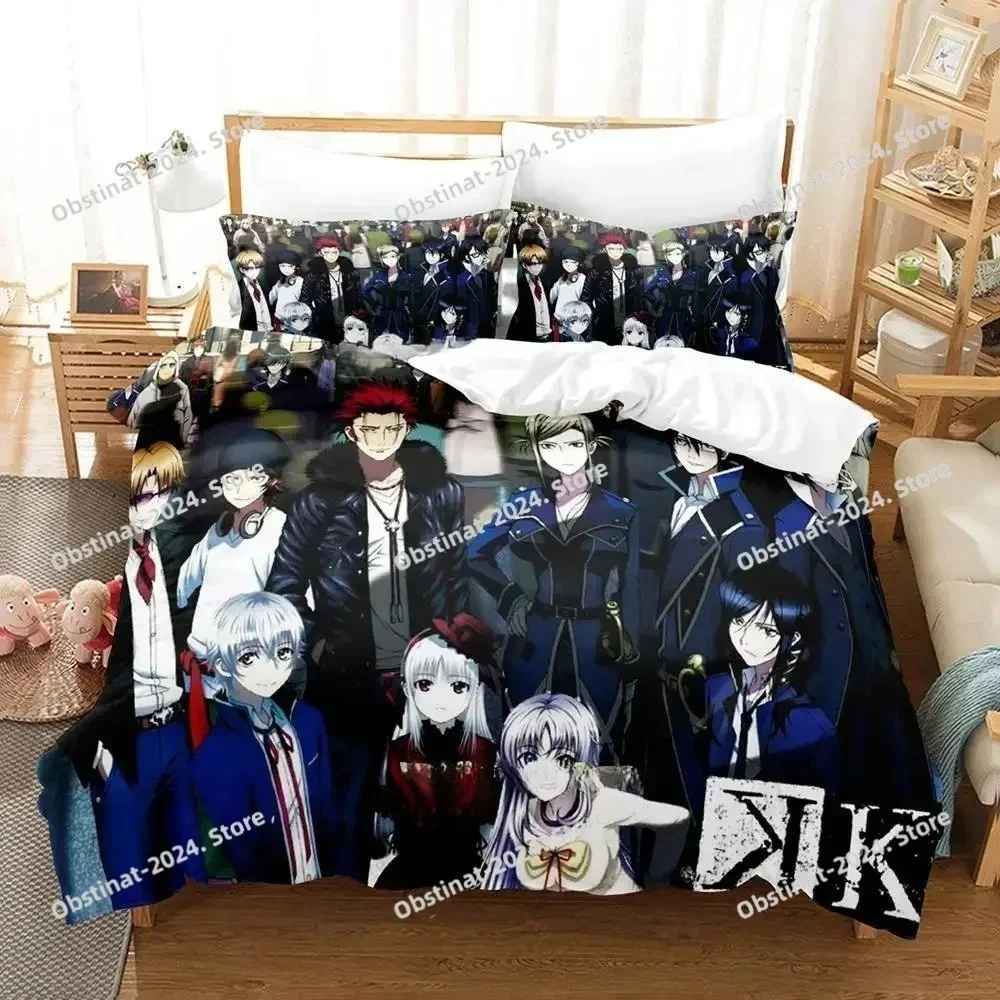 

K project Mikoto Suoh No Blood! No Bone! No Ash! Bedding Set Printed Comforter Duvet Cover Pillow Case 3 Pieces Sets Kids Adult