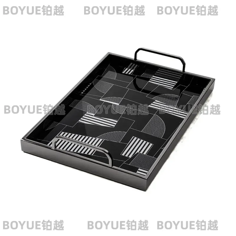 Rectangular Water Cup Tray for Dining Side Cabinet Storage Coffee Mug Glass Holder High End Light Luxury Home Decor Aesthetic