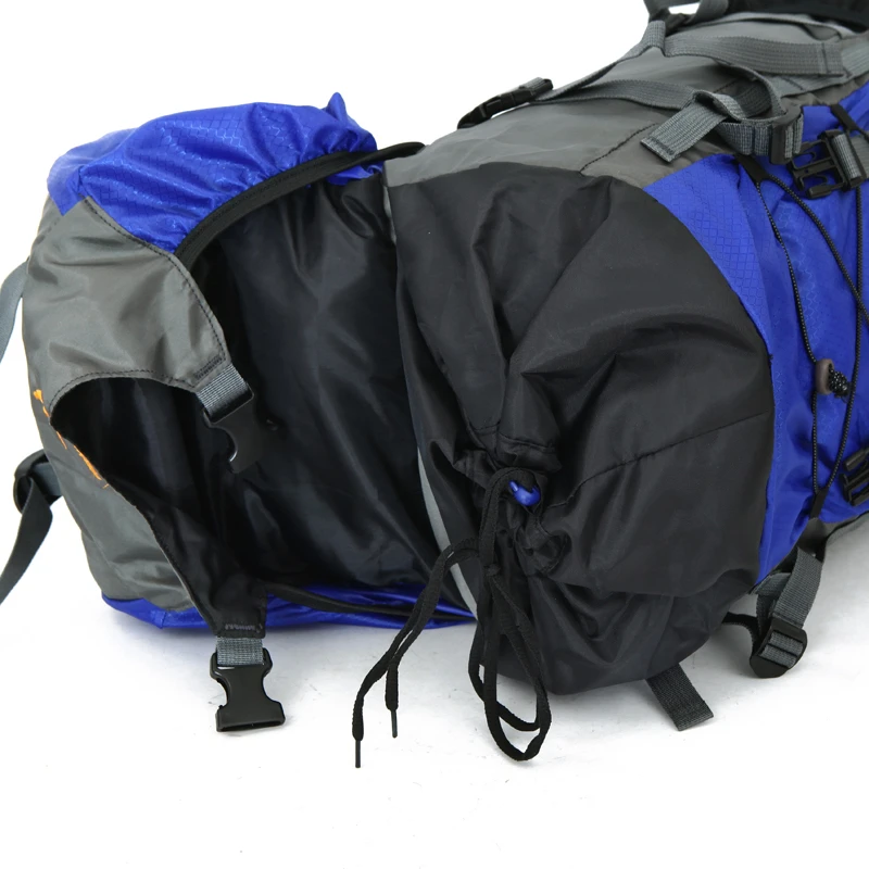 Nylon Water Resistant Outdoor Hiking Backpack 60L Large Capacity Camping Climbing Sports Bag Backpack Man Woman Riding Rucksack