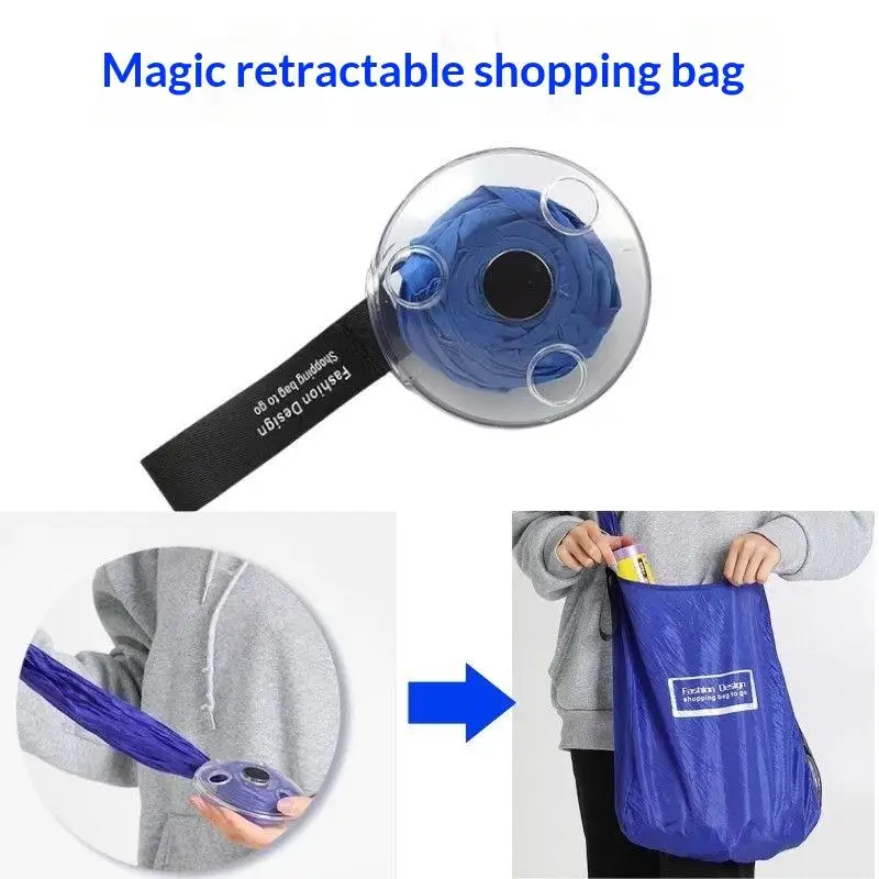 Home Foldable Retractable Supermarket Shopping Storage Bag Eco Friendly Reusable Ultra Compact Portable