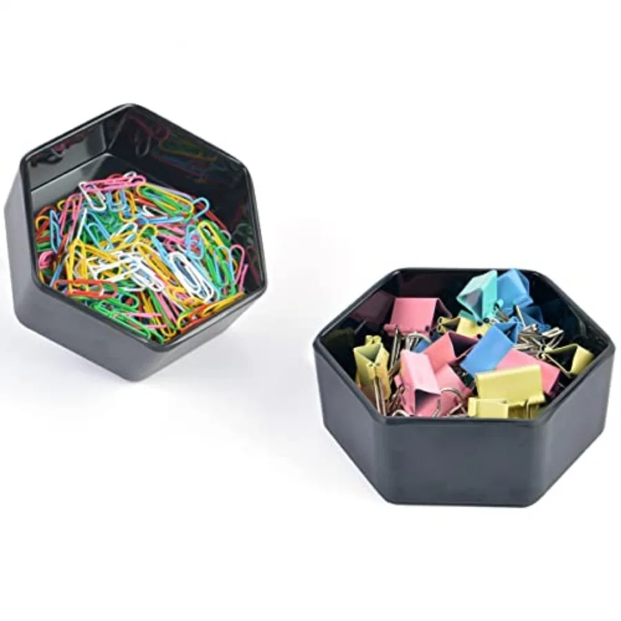 

Resin Paper Clip Dispenser for Home Office School, Office Binder Clip Push Pin Holder for Desk, Paper Clamp Holders Work Desk A
