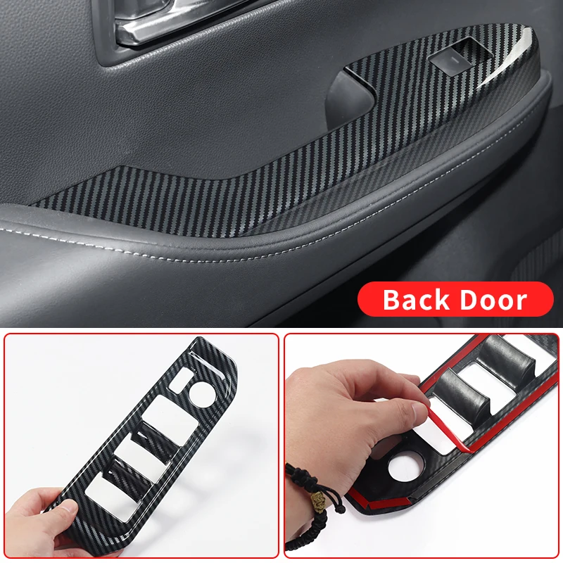 Car Window Control Panel Decoration Protective Sticker For Toyota Land Cruiser 300 2021-2024 LC300 Interior Accessories Tuning