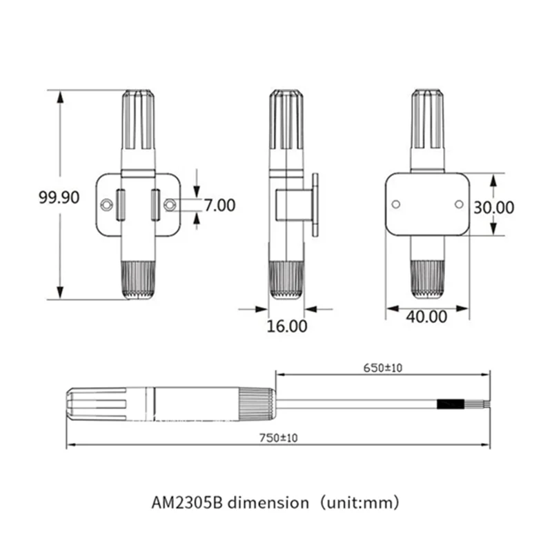 

M13K-AM2305B Высокоточный емкостный датчик влажности с одной шиной, коммуникационный трубопровод